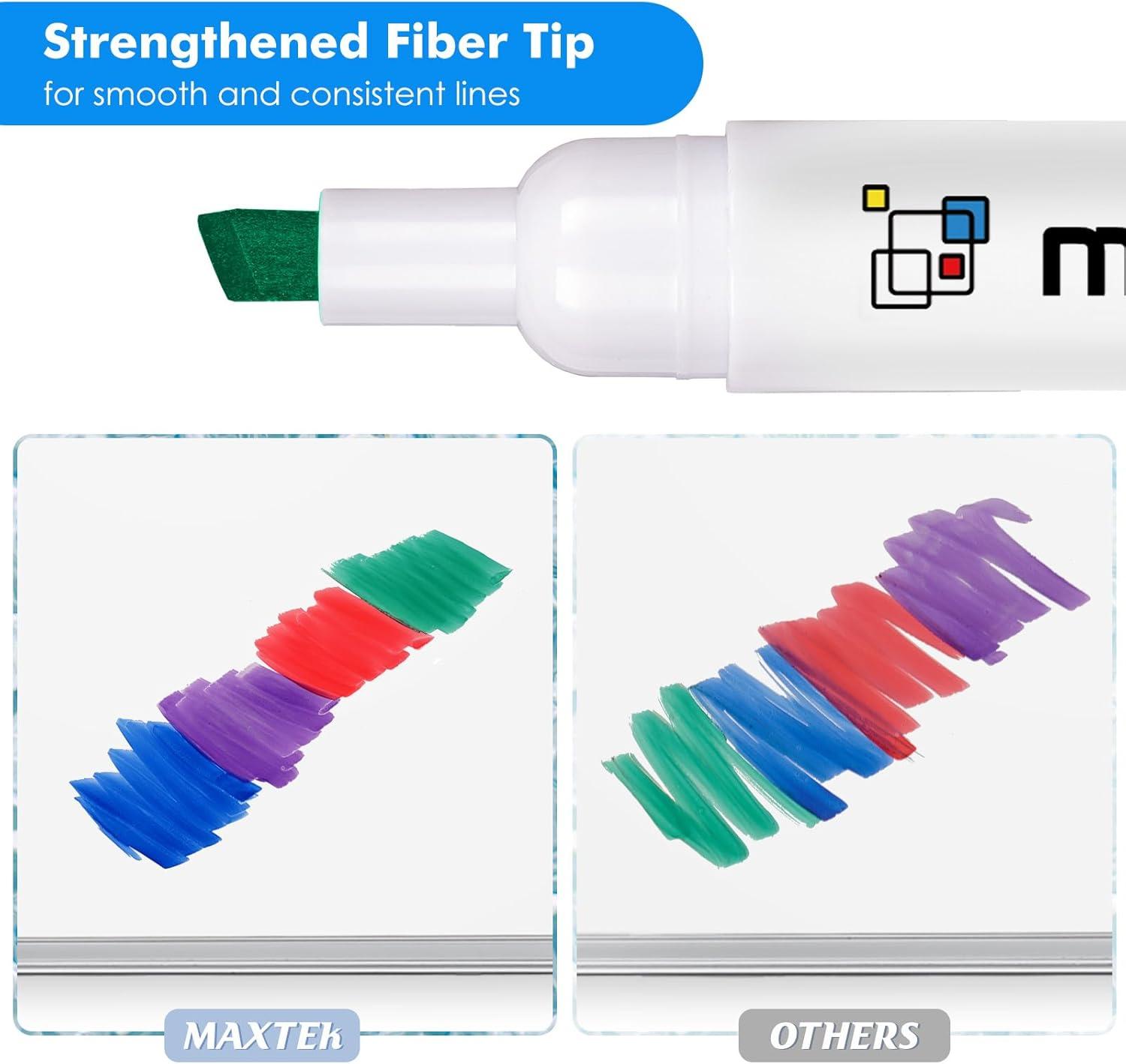imagemaxtek Dry Erase Markers Chisel Tip 17 Count 5 Colors Whiteboard Markers Low Odor Dry Erase Markers