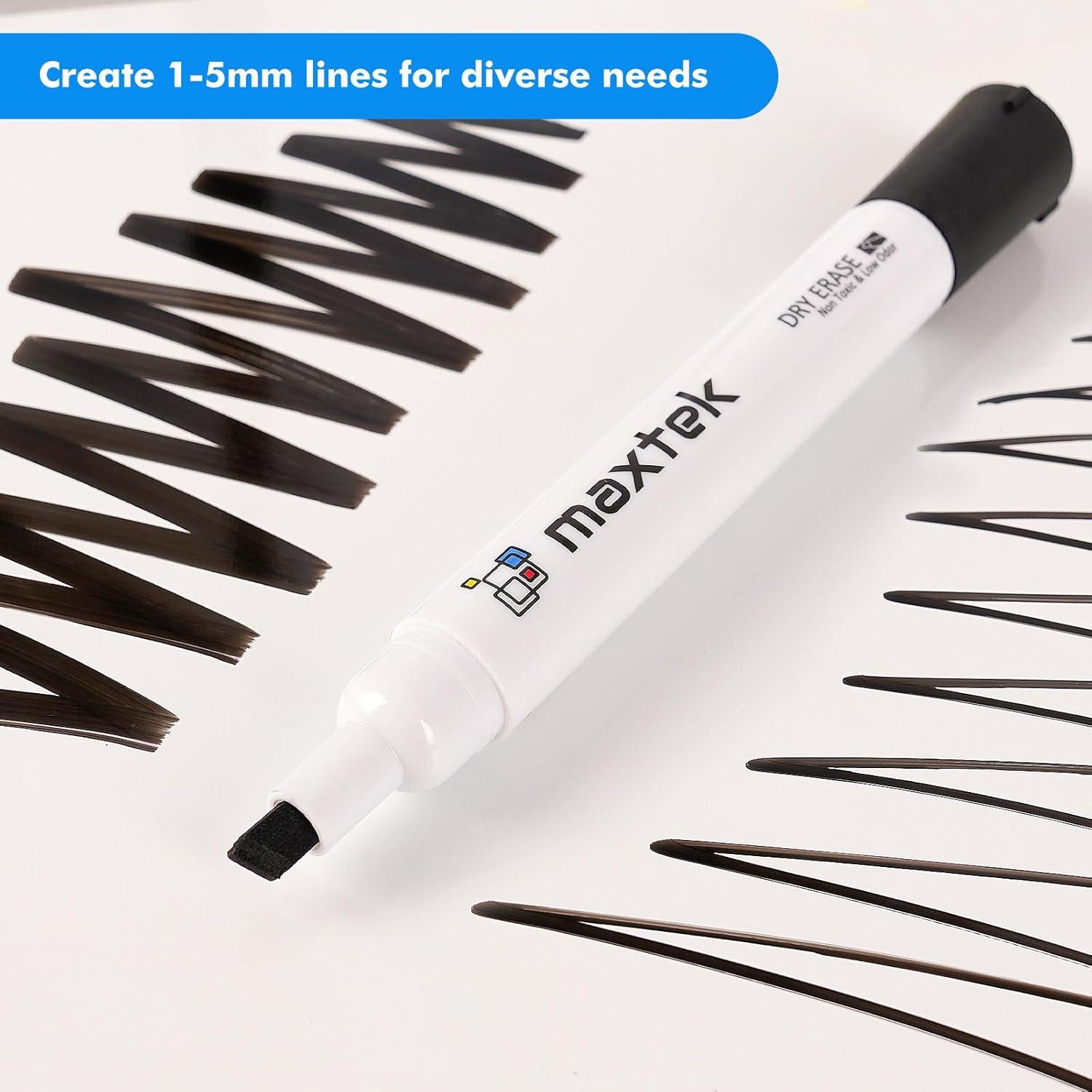 imagemaxtek Dry Erase Markers Chisel Tip 17 Count 5 Colors Whiteboard Markers Low Odor Dry Erase Markers