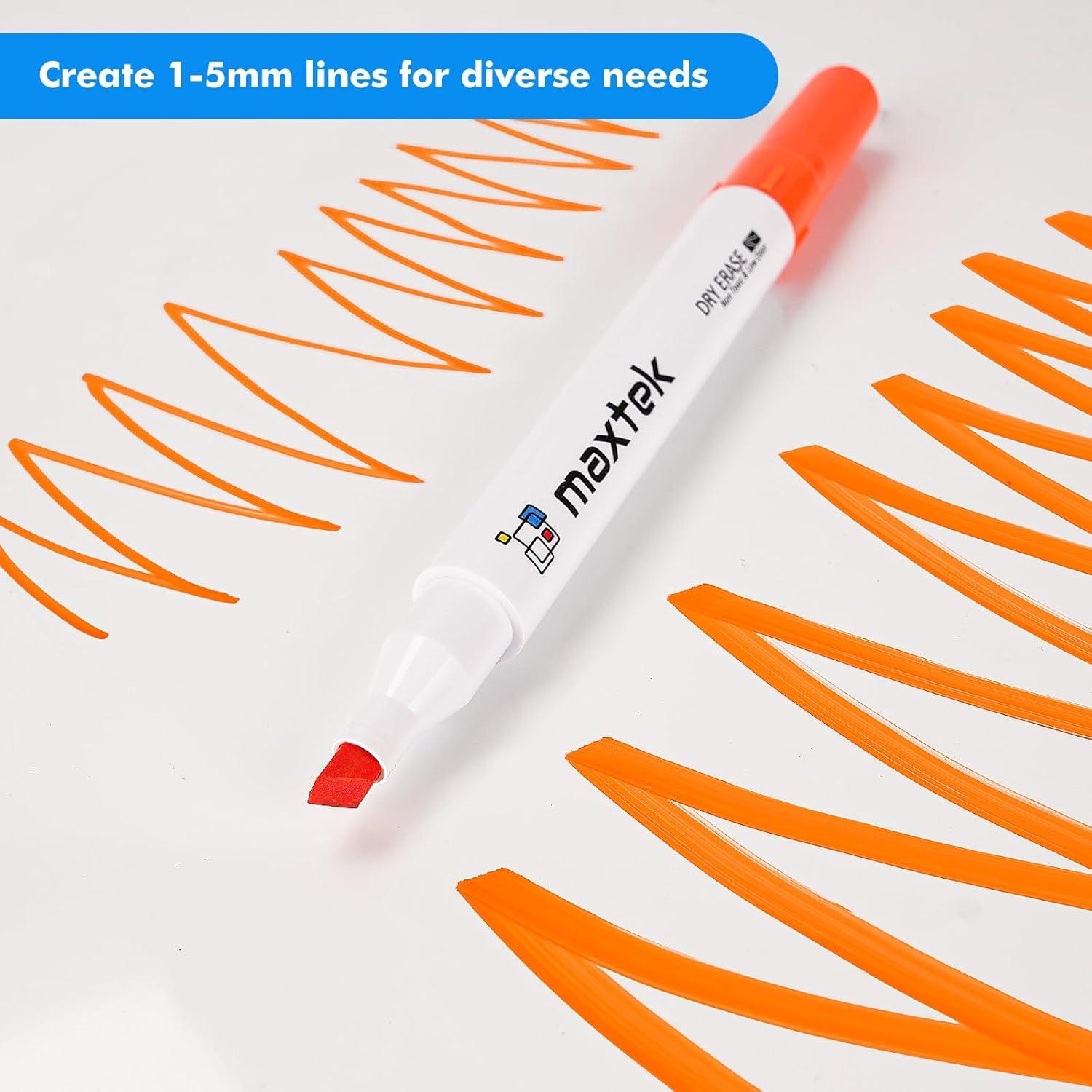 imagemaxtek Dry Erase Markers Chisel Tip Low Odor 17 Count Vibrant Colors Whiteboard Markers