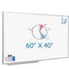 imageMagnetic White Board Dry Erase Board for Wall72quot x 48quot 6ft x 4ft WallMounted Aluminum Frame Marker Board Foldable Portable Whiteboard with a Long Pen Tray for School Classroom Office ampamp Home60W x 40H