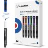 imagemaxtek Magnetic Dry Erase Markers Ultra Fine Tip 07mm Extra Fine Point Thin Dry Erase Markers with Eraser for Planning Whiteboard Calendar Boards 12 Colors Low Odor6 Count 6 Colors