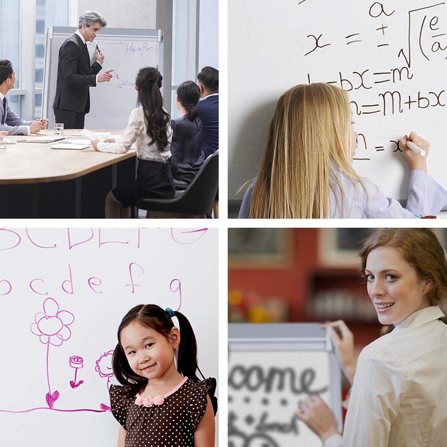 imagemaxtek Easel White Board Magnetic Tripod Whiteboard Portable Dry Erase Board 36 x 24 inches Flipchart Easel Board Height Adjustable 3 x 2 Portable White BoardSilver