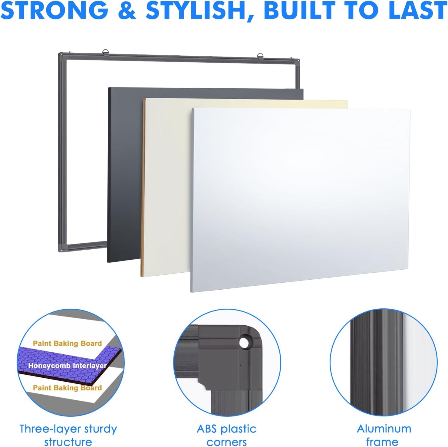 image:imageMagnetic Dry Erase Board for Doors 36x24 Inch Whiteboard with Adjustable Long Arm Hook Mount Easy to Install Portable Hanging White Board for Home Dorm Room Office Cubicle amp Small SpacesBlack