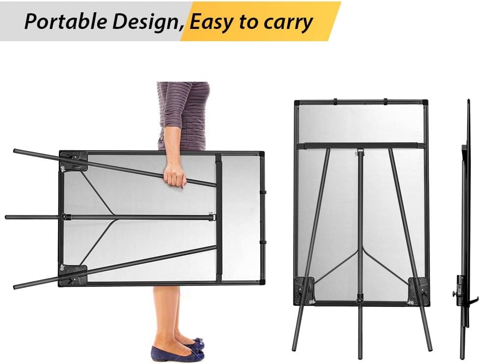 image:imageMaxtek Easel Whiteboard 36 x 24 Stand Tripod with Height Adjustable Black 3 x 2 Magnetic Dry Erase Surface Flipchart Stand Portable Tripod Easel for Office Teaching Home and Classroom40x28 Black