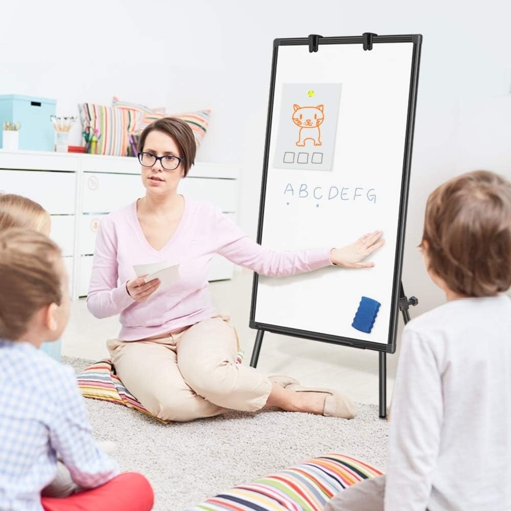 image:imageMaxtek Easel Whiteboard 36 x 24 Stand Tripod with Height Adjustable Black 3 x 2 Magnetic Dry Erase Surface Flipchart Stand Portable Tripod Easel for Office Teaching Home and Classroom40x28 Black