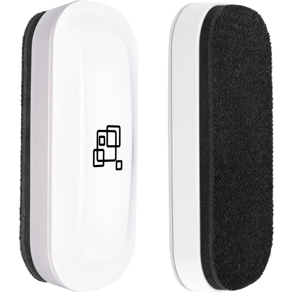 image:imagemaxtek Magnetic Dry Erase Eraser Pure White 8 Pack  White Board Erasers Glass Whiteboard Eraser Office and School Classroom SuppliesWhite 2pack