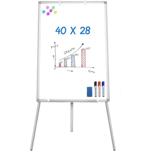 Maxtek Easel Whiteboard 36 x 24, Stand Tripod with Height Adjustable, Black | 3′ x 2′ Magnetic Dry Erase Surface, Flipchart Stand, Portable Tripod Easel for Office, Teaching, Home and Classroom(40×28 White)