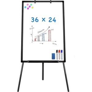 Maxtek Easel Whiteboard 36 x 24, Stand Tripod with Height Adjustable, Black | 3′ x 2′ Magnetic Dry Erase Surface, Flipchart Stand, Portable Tripod Easel for Office, Teaching, Home and Classroom(36×24 Black)