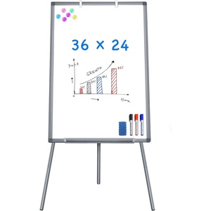 Maxtek Easel Whiteboard 36 x 24, Stand Tripod with Height Adjustable, Black | 3′ x 2′ Magnetic Dry Erase Surface, Flipchart Stand, Portable Tripod Easel for Office, Teaching, Home and Classroom(36×24 Gray)